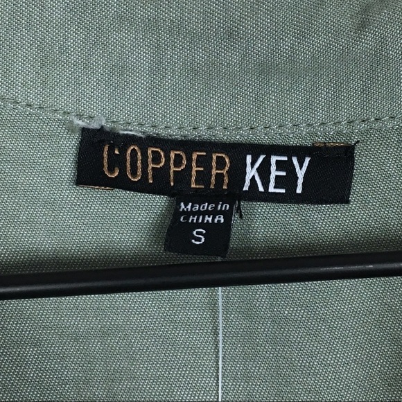 COPPER KEY Shirt Button Up Long Sleeve Embroidered Hi Lo Southwestern Size Small - Picture 7 of 11